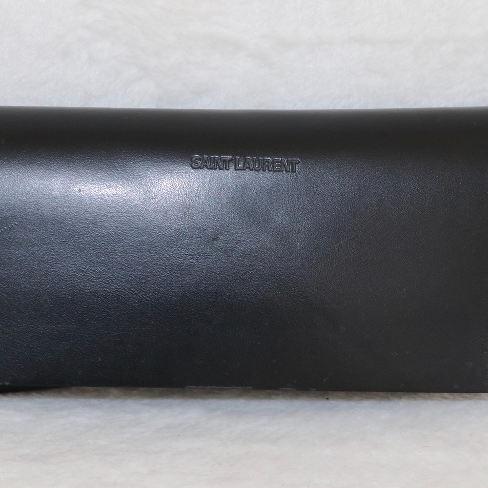 Saint Laurent Black leather Eye Glasses case